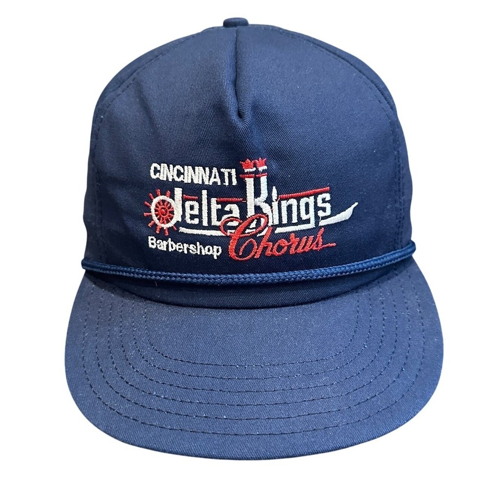 Vintage 80s 90s Pioneer‎ Cincinnati Delta Kings Chorus Rope Snapback Hat